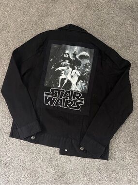 Our Universe Star Wars Black Denim Jacket Medium Disney Parks